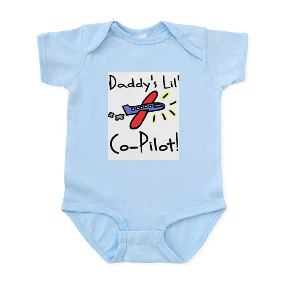 CafePress - Daddy's Lil' Co Pilot Infant Creeper - Baby Light Bodysuit, Size Newborn - 24 Months