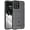 Black, variant on Case for Motorola ThinkPhone (2023), Nakedcellphone Rugged Shield Cover - Carbon Fiber Design