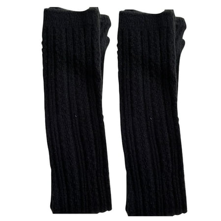 

Japanese Lolita Leg Warmers Women Student Knit Wheat Striped Long Socks Stretchy Solid Boot Cuffs Foot Covers Streetwear