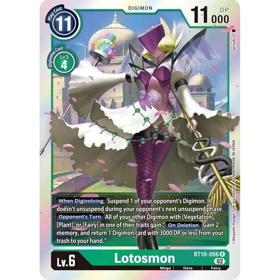 Digimon Xros Encounter Rare Lotosmon BT10-056