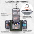 thumbnail image 5 of WITZMAN Toiletry Bag for Men Large Hanging Multi-Organization Bathroom Bag Water-Resistant Dopp Kit Shaving Bag Men(B690 Army Green), 5 of 9