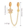 thumbnail image 4 of 925 Sterling Silver Golden Sakura Flower Ladybug Safety Chain Charm for Bracelet Charms Necklace Pendants Jewelry, 4 of 5