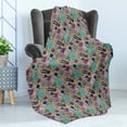 thumbnail image 4 of Hipster Soft Flannel Fleece Throw Blanket, Woman Clothing and Accessories Pattern in Sketchy Style Fashion and Glamor Theme, Cozy Plush for Indoor and Outdoor Use, 50" x 60", Multicolor, by Ambesonne, 4 of 5