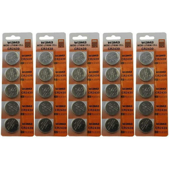(25) Wama CR2430 Lithium Watch Batteries Battery