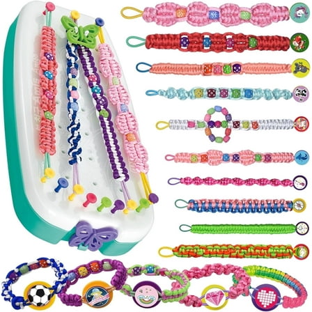 CandWuom Friendship Bracelet Making Kit, Bracelet Kit for Girls, Jewelry Bracelet Kit, Best Gifts Ideas for Kids Age 7 8 9 10 11 12 Year Old (Blue)