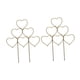 thumbnail image 3 of 2 enrejados decorativos de metal con forma de corazón para plantas trepadoras. Oro, 3 of 9