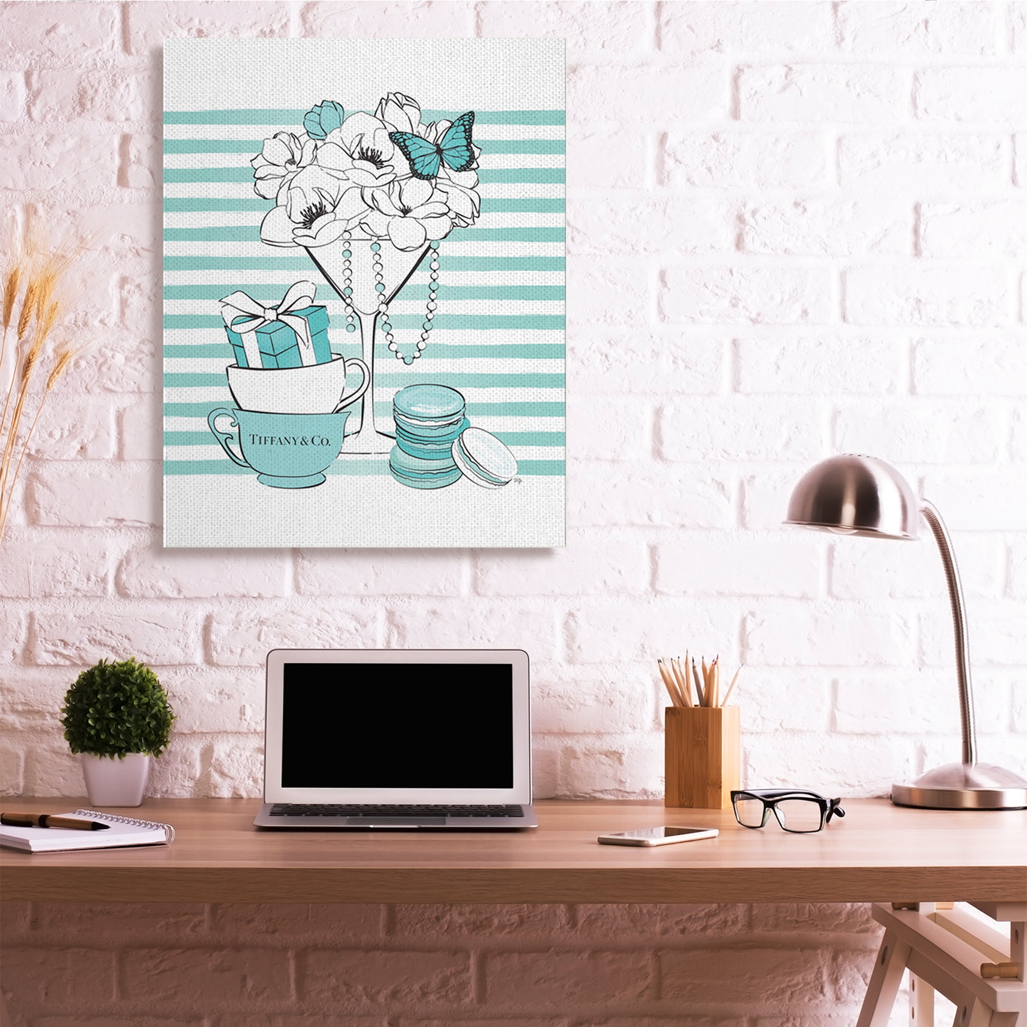 Stupell Industries Glass of Glam Fashion Illustration Designer Style Beauty & Fashion Painting Gallery Wrapped Canvas Art Print Wall Art, 36 x 48