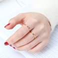 thumbnail image 4 of Anillo de diamantes pequeños de estilo japonés para mujer, diseño de nicho personalizado de moda, anillo de cola de acero de titanio de oro de 18 quilates, anillo para dedo pequeño, 4 of 6