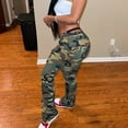 thumbnail image 4 of Pantalones de mujer con bolsillos y cremallera, ajustados, sexys, de camuflaje, para primavera y verano, 4 of 6
