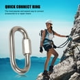 thumbnail image 4 of Yucurem Stainless Steel Screw Lock Quick Links Chain Climbing Carabiner Hook Mountaineering Essential (Silver), 4 of 8