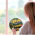 thumbnail image 3 of Mountain Range Sun Catcher Stained Glass Window Hanging for Women Wall DecorHandmade Sun Catcher Decoration for Garden Home Housewarming Gifts, 3 of 5