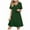 Army Green, variant on Lenago Women's Plus Size Summer Dresses High Waisted Fashion Holiday Summer Solid Color Short Sleeve Light Blue Dresses Party Beach Dress