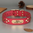 thumbnail image 4 of Pet Artist Cool Studded Personalized Custom Dog Collars ID Name Leather Adjustable for Small Large Dogs, 4 of 11