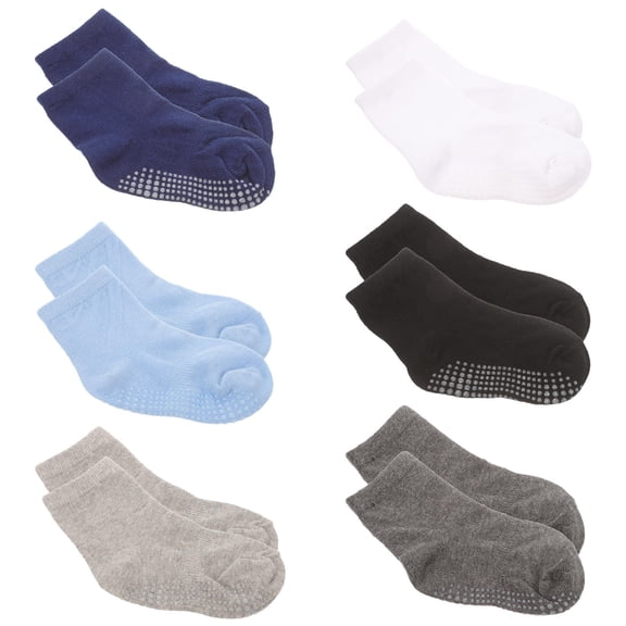 ELAYARD Mid Calf Length Socks 6Pairs Cotton for Toddler Boys and Girls