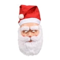 thumbnail image 4 of Máscara de Papá Noel de cabeza completa, tocado realista, máscara de cosplay, tocado para fiesta, escenario, actuación, reunión, carnaval, 4 of 8