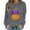Gray, variant on QTBIUQ Women Loose and Casual Halloween Printed Long-Sleeved Round-Neck Capless Sweater Orange