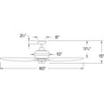 thumbnail image 6 of 900260FBN-NWA Hinkley Lighting Bimini - 60 Inch 3 Blade Ceiling Fan-Brushed Nickel Finish, 6 of 8