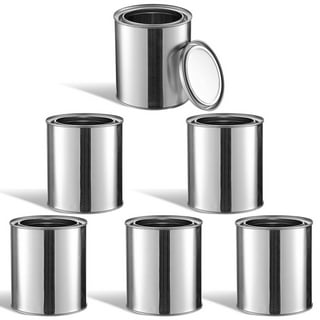 Empty Metal Pint Paint Cans with Lids - Box of 50