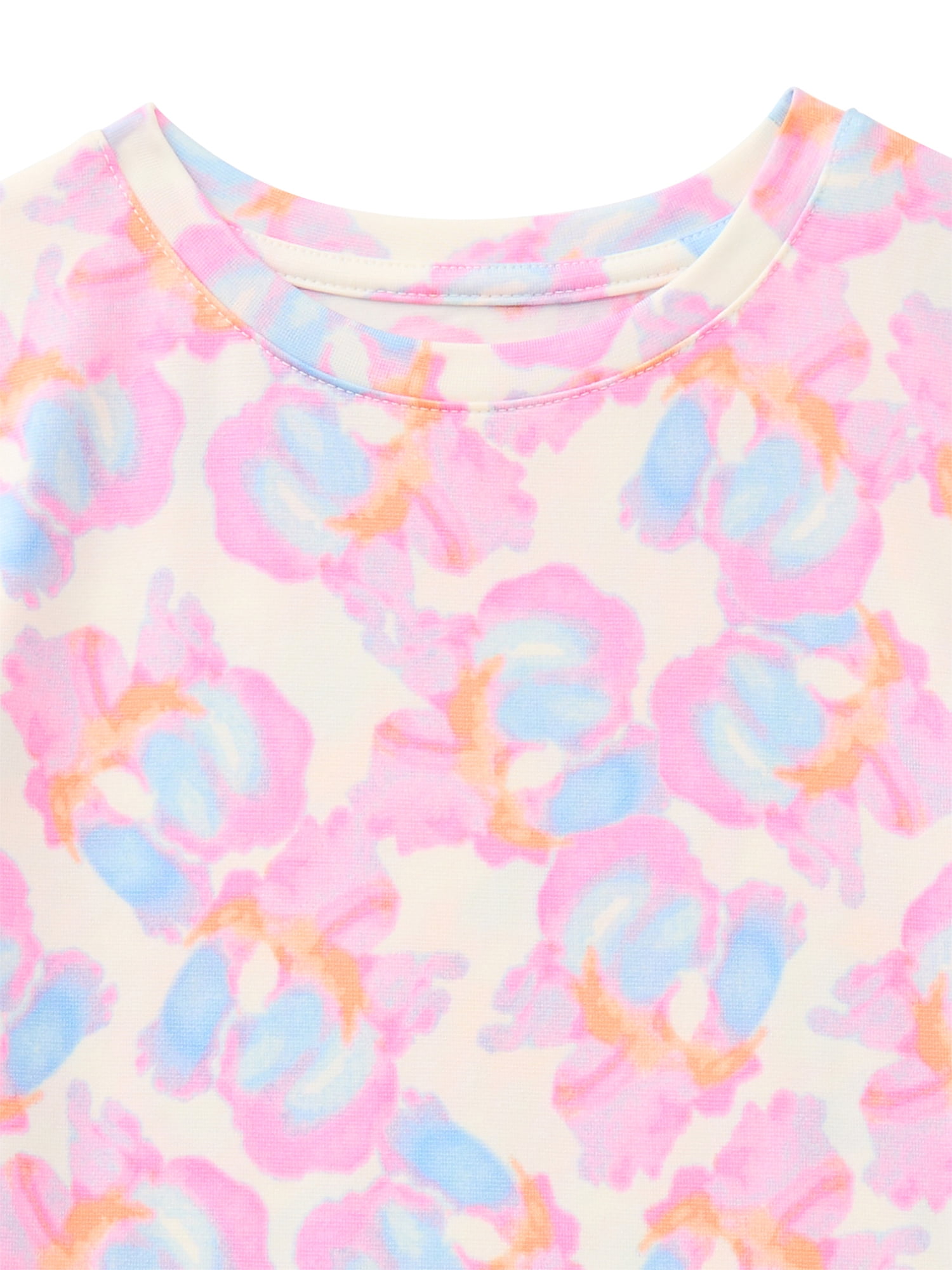 Athletic Works Girls Active Tee with Short Sleeves, Sizes 4-18 & Plus