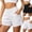 White, variant on Women's High Waisted Running Shorts, Quick Dry Athletic Shorts with Pockets, Lightweight Breathable Workout Shorts for Gym, Yoga, Beach & Casual Summer Wear(Black/XXL)