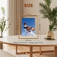 thumbnail image 4 of Gold Floating Frame ;x; Vertical Set For Picture x x x Tabletop Shelf Photo Frame Classy For Wedding Birthday Anniversary Home or Office Decor, 4 of 8