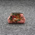 thumbnail image 2 of Summark Ladies rose flower print clutch, buckle coin purse, mini closed coin purse, vintage flower coin purse, travel metal buckle card holder, exquisite leisure, 2 of 5