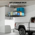 thumbnail image 5 of GIOTORENT 4x4FT Ceiling Storage Racks Lift,Overhead Garage Storage Rack,Adjustable Organization System,Workshops or Basements(Black), 5 of 10