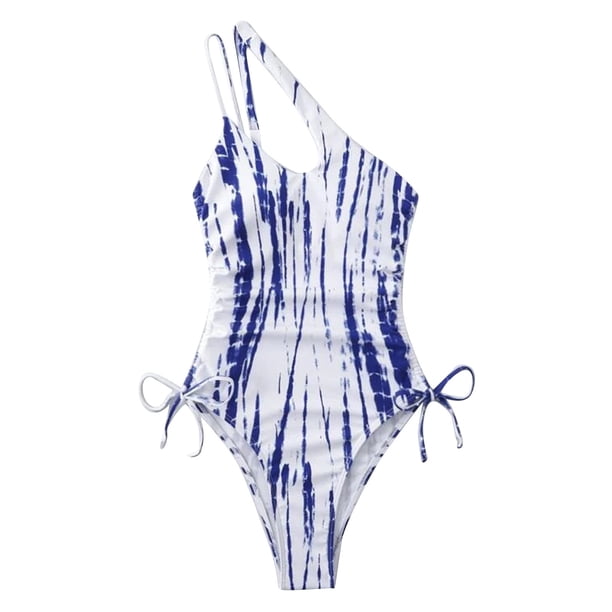 Traje de baño de una pieza cómodo para mujer con estampado teñido anudado y ajustado elástico ahuecado para mujer OAVQHLG3B Store lin121212