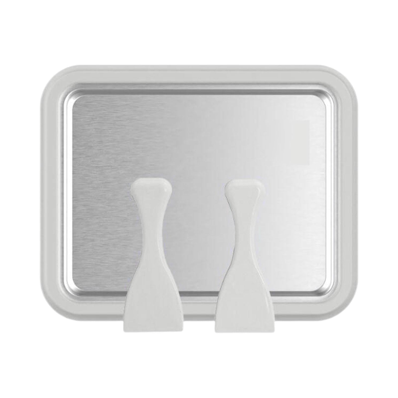 Fiocias Ice Cream Plate Maker Fried Ice Tray Interactive DIY Portable Instant Gelato Pan White