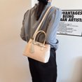 thumbnail image 2 of Bolso de mano texturizado y elegante de alta calidad para mujer 2025, nuevo estilo, bolso de hombro de moda con costuras, elegante y ligero, bolso de mensajero versátil de lujo., 2 of 5