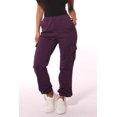 thumbnail image 6 of Straight Leg Cargo Pants With Bungee Cord Ties - Purple, 6 of 11