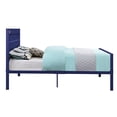 thumbnail image 2 of JERFIT Full Size Industrial Metal Bed Frame, Blue Container Themed Platform Bed with Headboard Footboard, No Box Spring Needed, 2 of 6