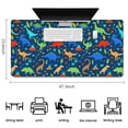 thumbnail image 5 of Long Mouse Pads for Desk,DarkBlue Dinosaurs Pattern Desk Mats on Top Of Desks, Desk Mouse Pad Extra Large with 3mm Non-Slip Base and Stitched Edge for Gaming,Office,Work,Home 47.3"x23.6", 5 of 6