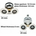 thumbnail image 2 of Quiet Shower Door Pulley Replacement, Strong Load-Bearing Capacity for 4-6mm Glass Door, Easy Install & Maintain for Most Showers, 2 of 5