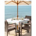 thumbnail image 3 of Outdoor Tablecloth with Umbrella Hole for Patio/Picnic/Party/Camping, Geometric Flowers Waterproof Table Cloth Square Cover Washable, Modern Abstract Colorful Floral (60"x 60"), 3 of 9