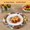 thumbnail image 4 of Vintage Peony Round 13 Inch Placemats Set of 4, Summer Botanical Retro Art Rustic HeatResistant Non Slip Place Mats for Dining Table, Wipeable Braided Kitchen Table Mats for Housewarming, 4 of 9