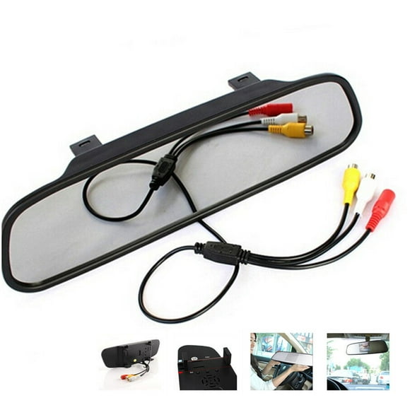 Car reverse parking camera rearview mirror 4.3 "color LCD display screen monitor-