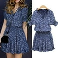 thumbnail image 2 of Ketyyh-chn99 Robes de Printemps pour Femmes 2024 Robe d'Été Robe Extensible Robe de Plage Robe d'Automne Décontractée Ample Mini-Robe Bleu, TG, 2 of 5