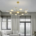 thumbnail image 6 of Deyidn Modern LED Industria Chandeliers Round Pendant Light Farmhouse Gold Chandelier Mid Century Ceiling Light Fixtures for Dining Room Bedroom Living Room Kitchen Hallway Foyer（13-Light）, 6 of 9