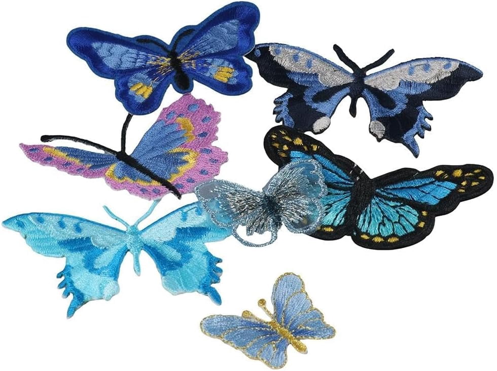 10 Pieces Butterfly Embroidery Patches, Sew On Applique Repair Patch for DIY Clothing Bags Jackets