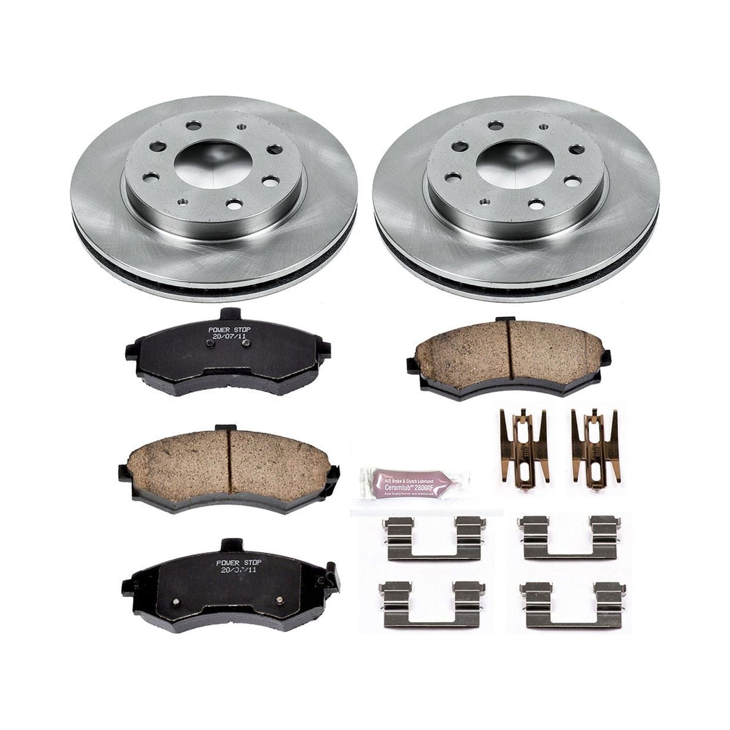 Power Stop Front Stock Replacement Brake Pad and Rotor Kit KOE1093