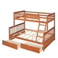 thumbnail image 6 of imerelez Twin-Over-Full Bunk Bed with Ladders and Two Storage Drawers (Walnut), 6 of 9