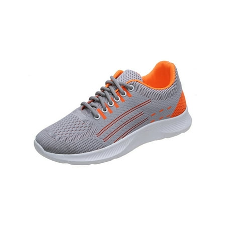 

Tenmix Womens Athletic Shoes Mesh Trainers Breathable Sneakers Comfort Walking Shoe Ladies Round Toe Wear Resistant Flats Gray 7.5