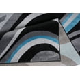 thumbnail image 6 of Arzezum Design Rectangular Area Rug for Living Room,1125 Abstract Black/Blue 7x10 Modern Rugs, Easy to clean, Pet Friendly Indoor carpet for living room, 6 of 6