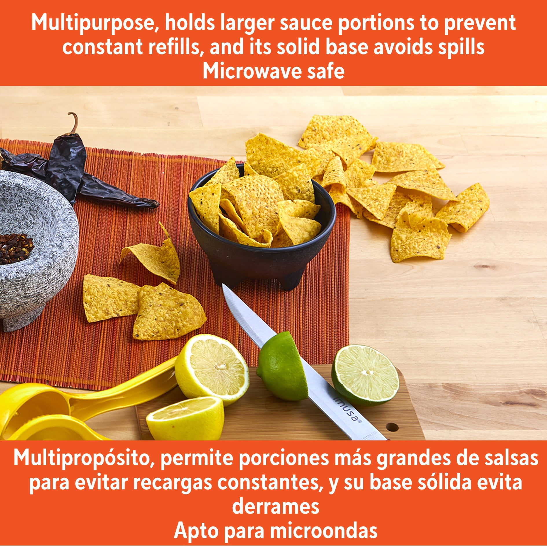 IMUSA 10oz Salsa Dish, Black