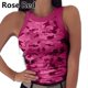 thumbnail image 4 of Summer Women's Printed Vest Fashion Women's Casual Military Camouflage Vest Tops Sleeveless Round Neck Slim Fit T-Shirt, 4 of 5
