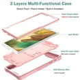 thumbnail image 4 of Dteck Galaxy Tab A7 Lite Case 8.7 inch 2021 (SM-T220/SMT225), Heavy Duty Rugged Shockproof Case with Kickstand for Samsung Galaxy Tab A7 Lite 2021 Tablet, Rosegold, 4 of 8
