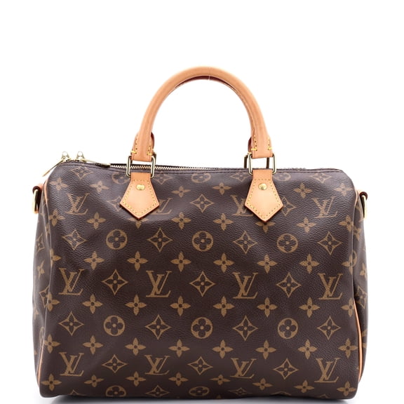 Pre-Owned Speedy Bandouliere Bag Monogram Canvas 30 By Rebag