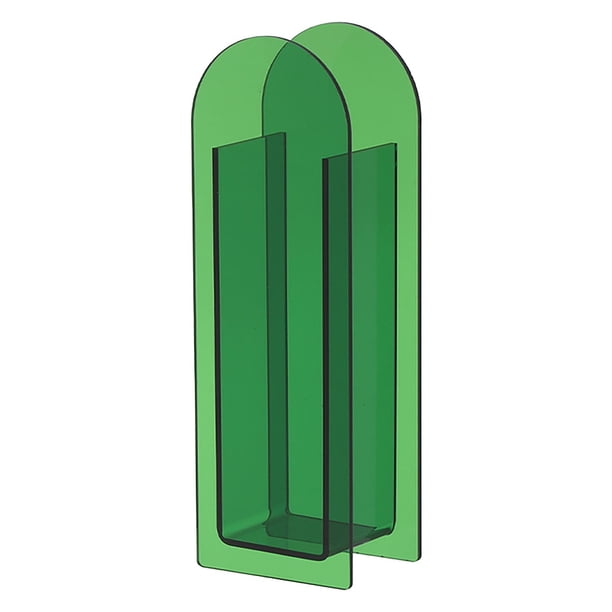 Wmhnj Florero geomtrico transparente de acrlico para flores secas o frescas, con tapa desmontable, resistente al agua. Ideal como centro de mesa para la sala de estar.