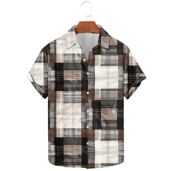Blmnix Guide Mens Shirts Big And Tall Vintage Shirts Tshirt Short Sleeve Collared Running Shirts for Men,XXXL